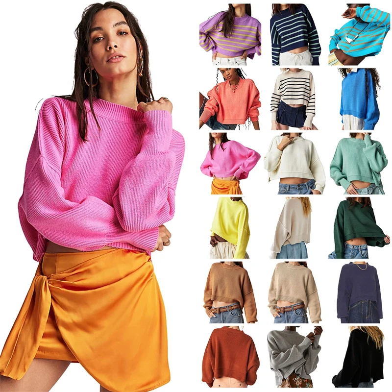 2023 Autumn/Winter Europe And America New Sweater Women's Fashion Round Neck Solid Stripe Loose Pullover Sweater Sweater
2023 Autumn/Winter Europe And America New Sweater Women's Fashion Round Neck Solid Stripe Loose Pullover Sweater Sweater