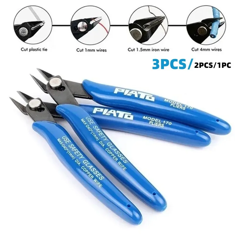 1/2/3PCS Diagonal Pliers Carbon Steel Pliers Electrical Wire Cable Cutters Cutting Side Snips Flush Pliers Nipper Hand Tools
1/2/3PCS Diagonal Pliers Carbon Steel Pliers Electrical Wire Cable Cutters Cutting Side Snips Flush Pliers Nipper Hand Tools