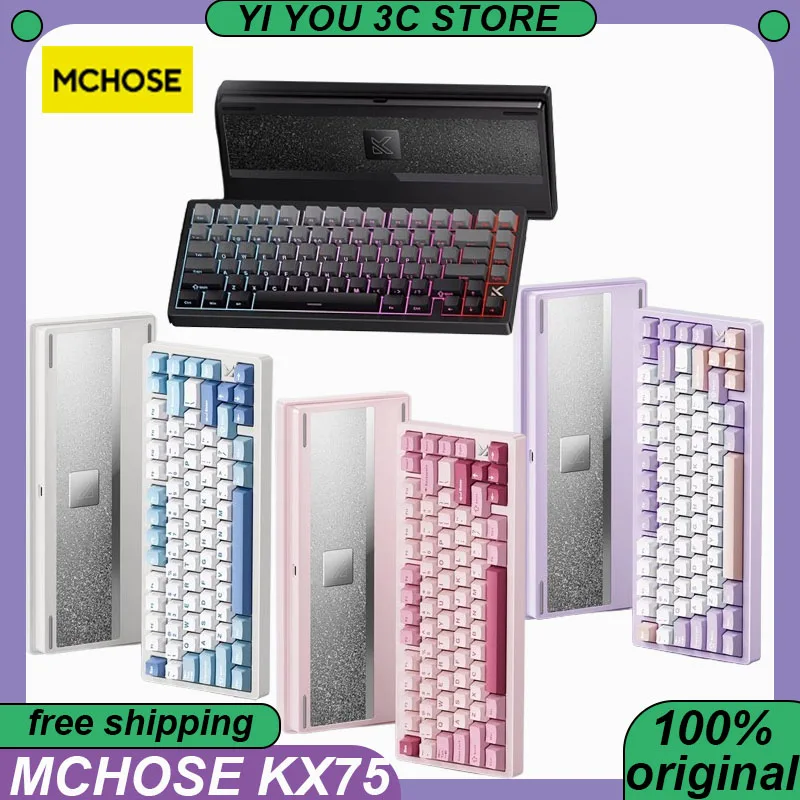 MCHOSE KX75 Механическая клавиатура Беспроводная Bluetooth Алюминий Hi-Fi Газовое крепление 81 клавиша 8000 мАч Пользовательские ПК Киберспортные клавиатуры для ноутбуков
MCHOSE KX75 Механическая клавиатура Беспроводная Bluetooth Алюминий Hi-Fi Газовое крепление 81 клавиша 8000 мАч Пользовательские ПК Киберспортные клавиатуры для ноутбуков