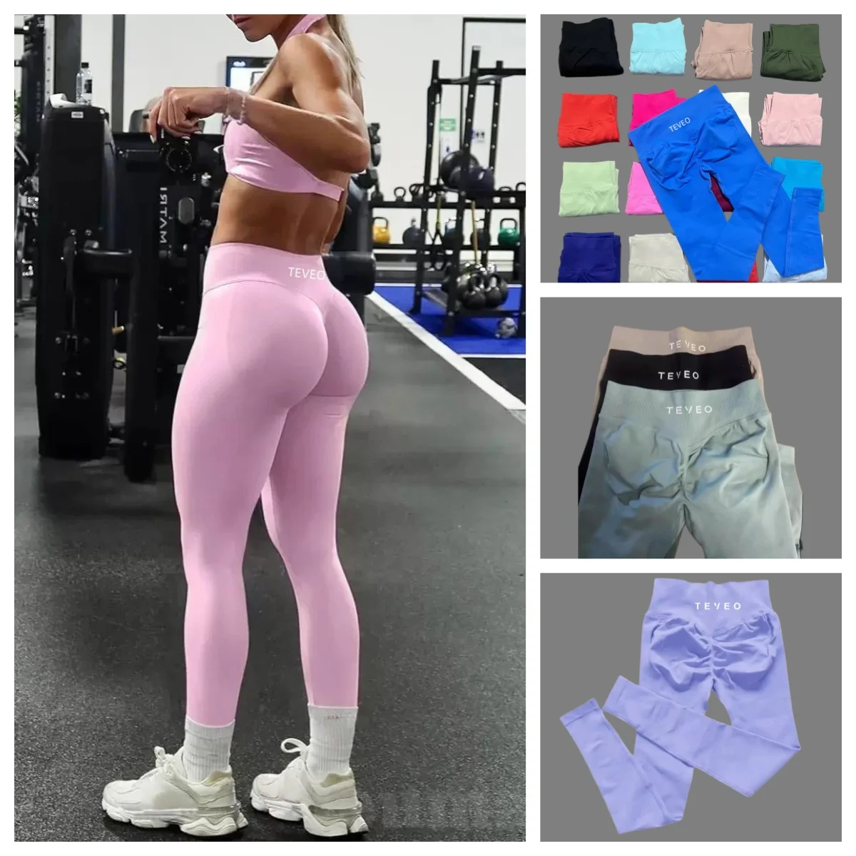 TEVEO Women's Mid-Waist Yoga Leggings with Peach-Butt Design, Feel-Like and Tight Fit, Suitable for Gym Workouts and Exercise.
TEVEO Women's Mid-Waist Yoga Leggings with Peach-Butt Design, Feel-Like and Tight Fit, Suitable for Gym Workouts and Exercise.