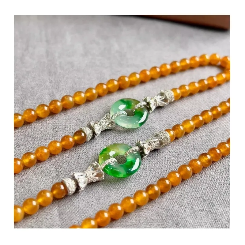 Ping An Button Head Platinum Plated Jade Necklace Extended Button Head Pearl Necklace Bracelet Button Handmade
Ping An Button Head Platinum Plated Jade Necklace Extended Button Head Pearl Necklace Bracelet Button Handmade
