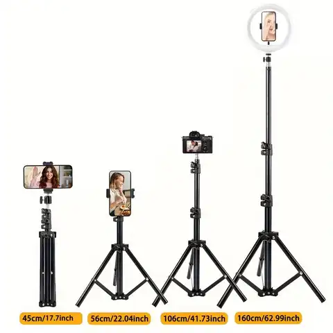 13-Inch LED Ring Light with Adjustable Color Temperatures 62.9-Inch Tripod Stand,Phone Clip, for Photography, Live Broadcasts