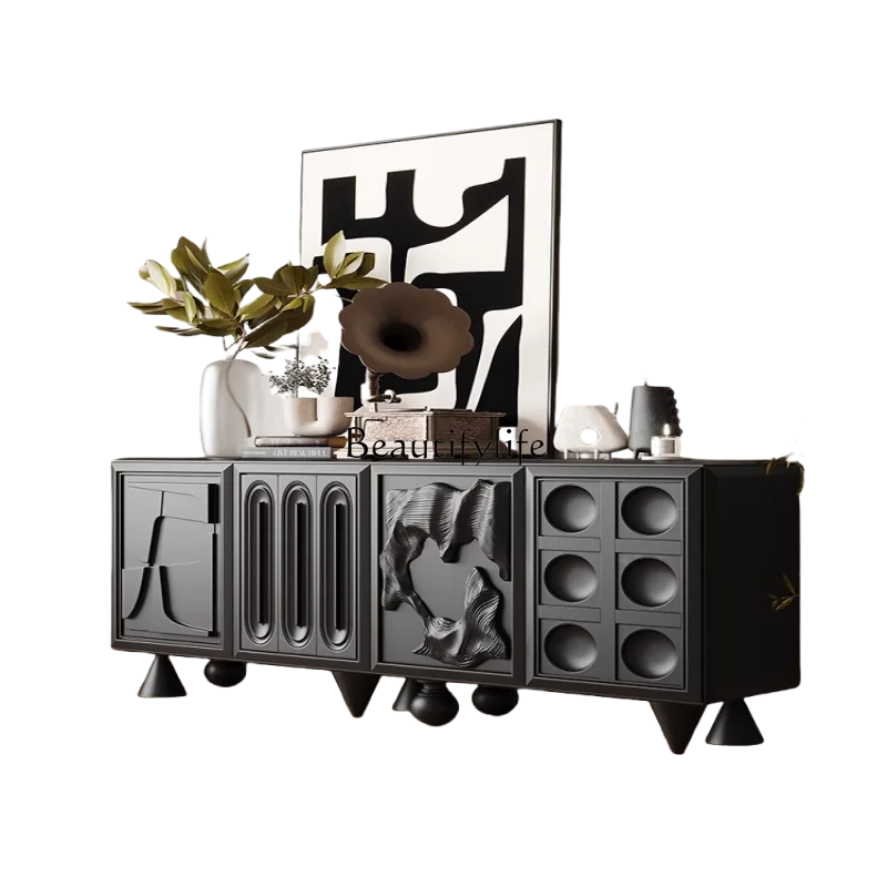 Nordic retro solid wood dining side cabinet Italian living room creative art Spanish design storage TV cabinet
Nordic retro solid wood dining side cabinet Italian living room creative art Spanish design storage TV cabinet