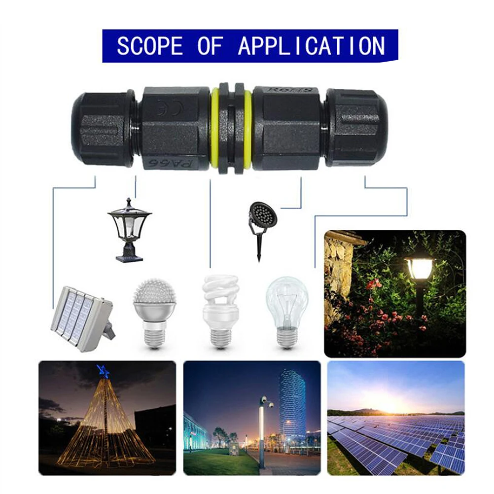 Waterproof Connector Cable Terminal Adapter Wire Connectors LED Light Junction Box Outdoor Lighting Accessories 3 Pin
Waterproof Connector Cable Terminal Adapter Wire Connectors LED Light Junction Box Outdoor Lighting Accessories 3 Pin