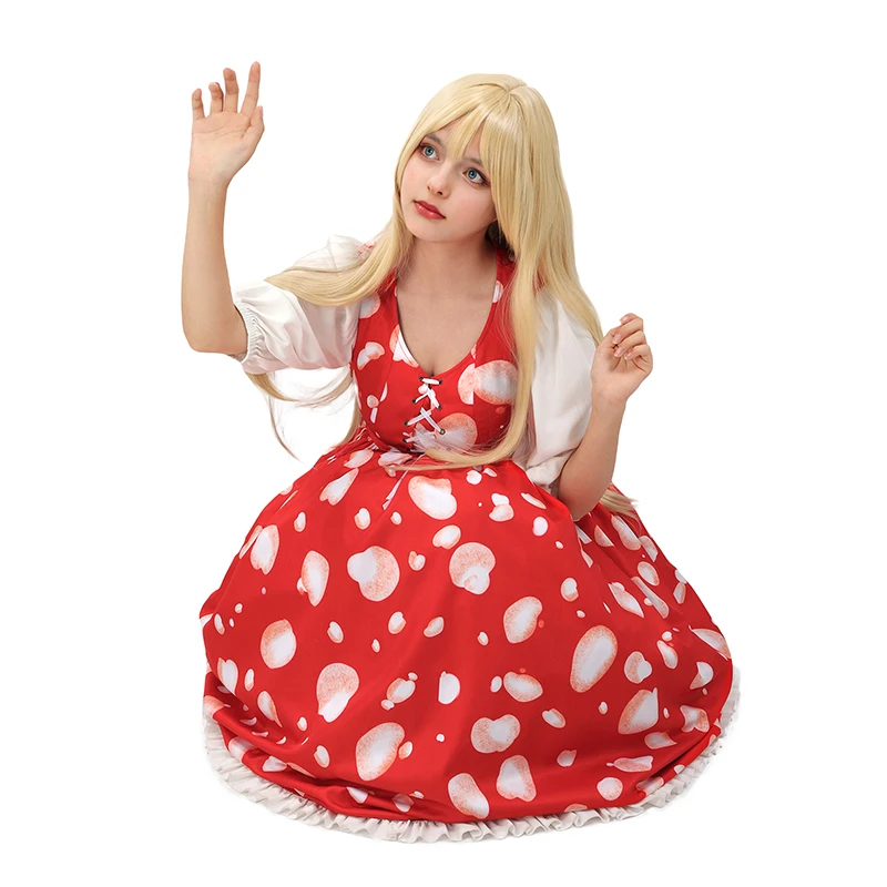 DAZCOS Mushroom Dress for Women Renaissance Cottagecore Clothing Christmas Cosplay Original Design Red Cute Mushroom Dress
DAZCOS Mushroom Dress for Women Renaissance Cottagecore Clothing Christmas Cosplay Original Design Red Cute Mushroom Dress