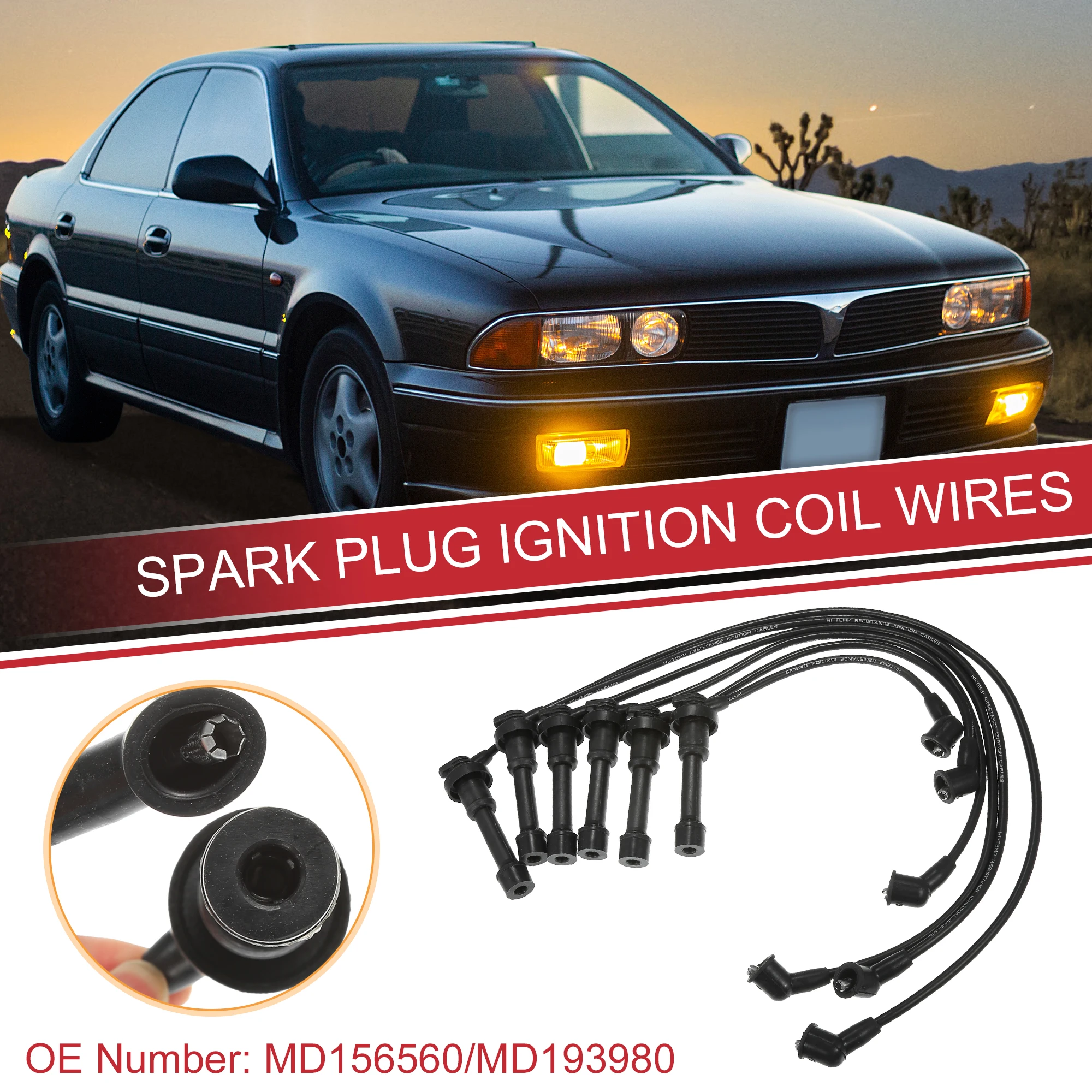 UXCELL 6 Pcs Spark Plug Wire Ignition Coil Cable No.MD156560 for Mitsubishi 3000GT
UXCELL 6 Pcs Spark Plug Wire Ignition Coil Cable No.MD156560 for Mitsubishi 3000GT