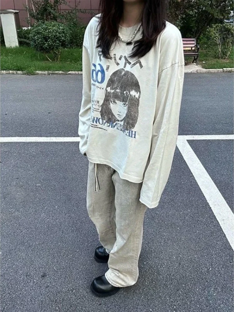 Harajuku женская одежда Y2k топы в стиле гранж свободные повседневные футболки уличная одежда женские футболки с длинными рукавами винтажные японские футболки с буквенным принтом
Harajuku женская одежда Y2k топы в стиле гранж свободные повседневные футболки уличная одежда женские футболки с длинными рукавами винтажные японские футболки с буквенным принтом