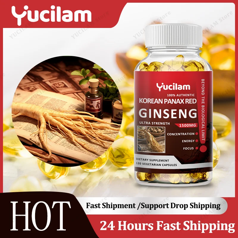 Korean Red Ginseng 1500 mg - Energy Supplement for Peak Performance, Focus & Vitality - High Potency Ginseng Root Extract
Korean Red Ginseng 1500 mg - Energy Supplement for Peak Performance, Focus & Vitality - High Potency Ginseng Root Extract