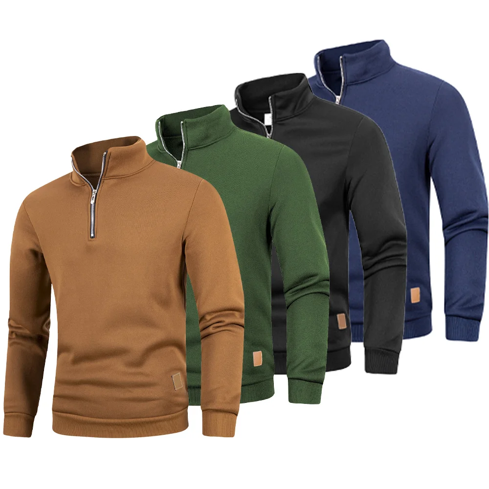 Autumn Men's Half Zipper Pullover Long Sleeve Loose Fashion Jogging Sweatshirt Top Casual Turtleneck Streetwear Sport Coats
Autumn Men's Half Zipper Pullover Long Sleeve Loose Fashion Jogging Sweatshirt Top Casual Turtleneck Streetwear Sport Coats