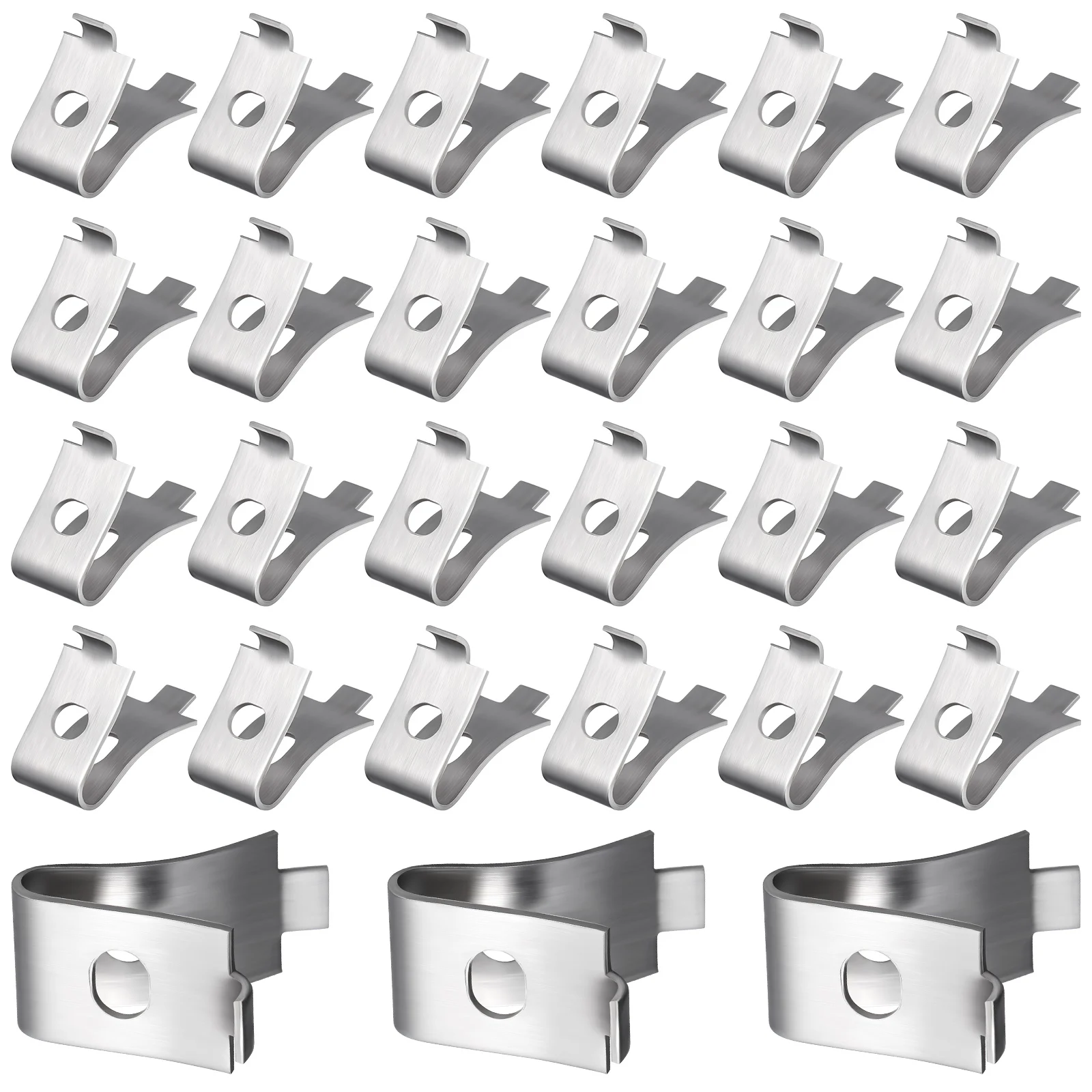 50 Pcs Shelf Clips Bracket Stainless Steel Kitchen Cabinet Wire Partition Tray Pegs Glass Support Hardware Accessories
50 Pcs Shelf Clips Bracket Stainless Steel Kitchen Cabinet Wire Partition Tray Pegs Glass Support Hardware Accessories