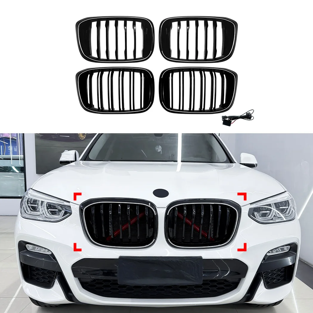Applicable to BMW X3 G01 X4 G02 pre-2018-2021 LED luminous medium grid grille modification
Applicable to BMW X3 G01 X4 G02 pre-2018-2021 LED luminous medium grid grille modification