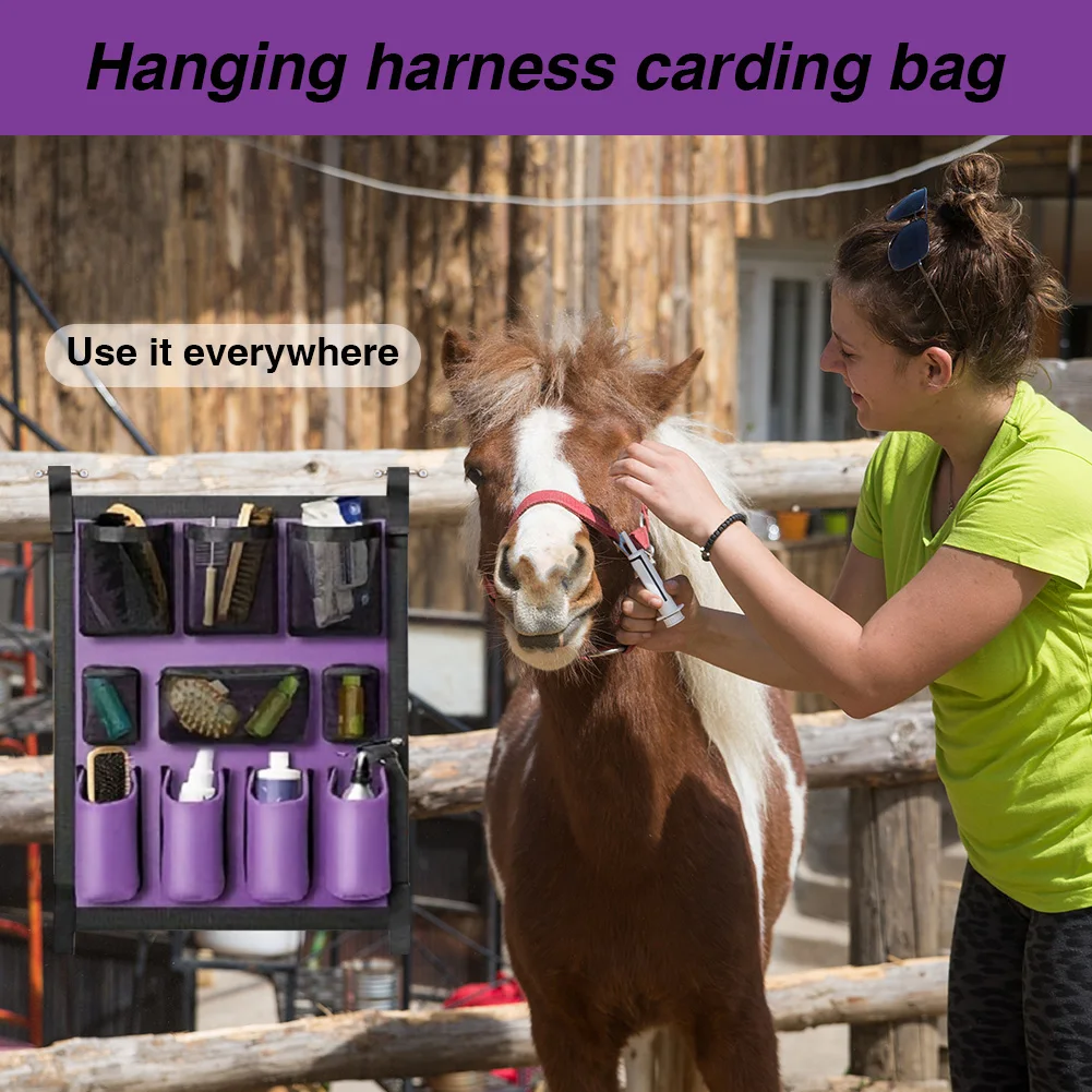 Horse Trailer Organizer Large-Capacity Storage Hanging Bag Multi-Pocket Horse Trailer Grooming Bag for Horse Brush Comb Bottle
Horse Trailer Organizer Large-Capacity Storage Hanging Bag Multi-Pocket Horse Trailer Grooming Bag for Horse Brush Comb Bottle