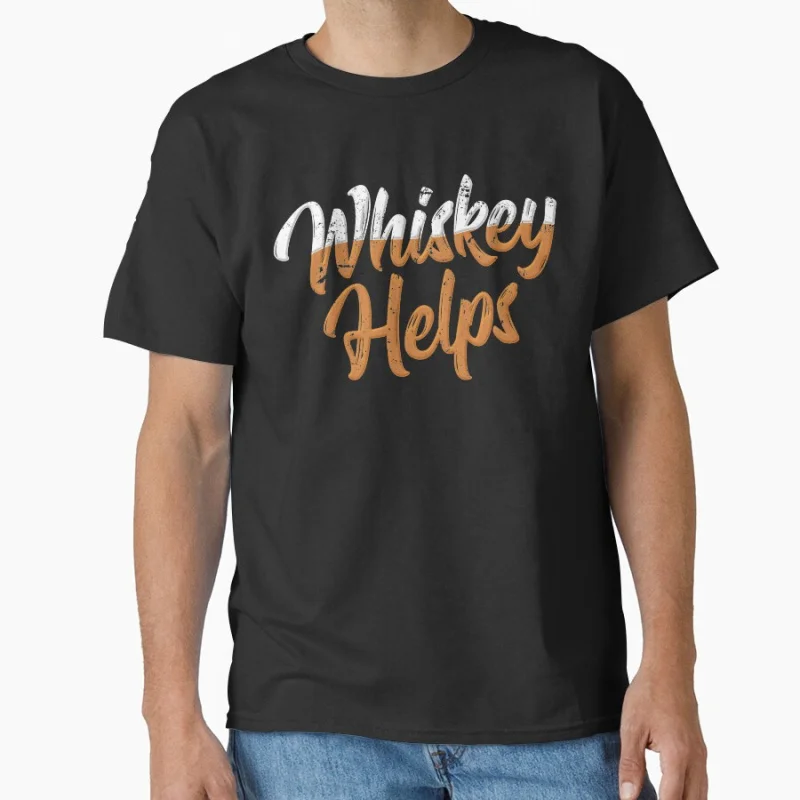 Whiskey Helps Trendy Pub Crawl Party Funny whisky lover design Short-sleeve crewneck T-shirt for men large size Adult Tops
Whiskey Helps Trendy Pub Crawl Party Funny whisky lover design Short-sleeve crewneck T-shirt for men large size Adult Tops
