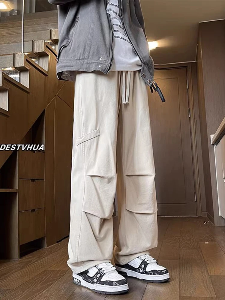 Мужские брюки-карго прямого кроя для работы, весна-осень, плиссированные, свободные, широкие, модные, повседневные
Мужские брюки-карго прямого кроя для работы, весна-осень, плиссированные, свободные, широкие, модные, повседневные