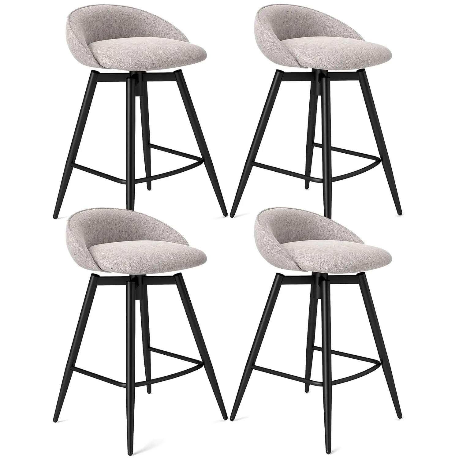 Набор из 4 барных стульев, высота 25 дюймов с мягкой обивкой на 360 градусов ° Поворотные барные стулья со спинкой и подставкой для ног, прочный металл, по индивидуальному заказу
Набор из 4 барных стульев, высота 25 дюймов с мягкой обивкой на 360 градусов ° Поворотные барные стулья со спинкой и подставкой для ног, прочный металл, по индивидуальному заказу