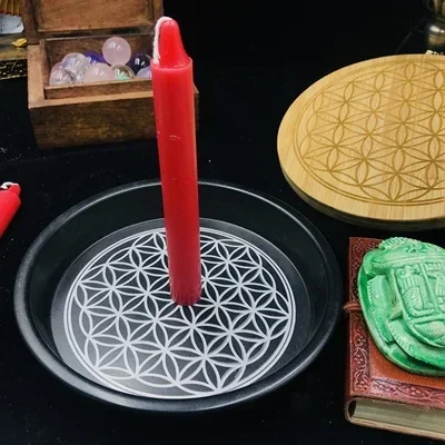 Astrology Pentagram Candlestick table altar decoration Witch present plate Triquetra Divination Wicca ceremony Accessories
Astrology Pentagram Candlestick table altar decoration Witch present plate Triquetra Divination Wicca ceremony Accessories
