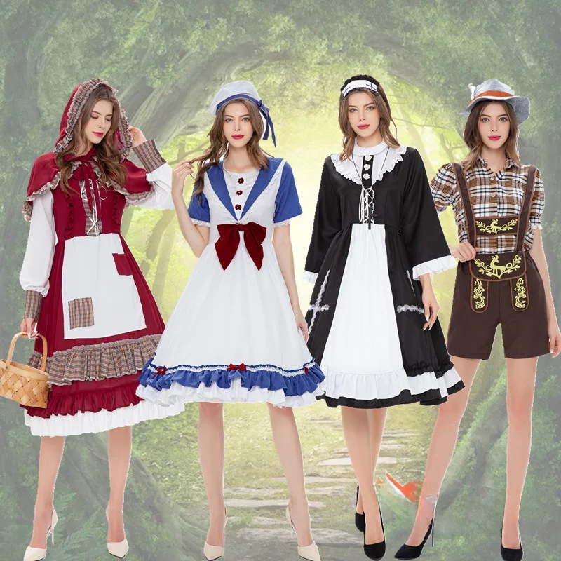 Halloween Costume Maid Lolita Skirt Little Red Riding Hood Soft Girl Dress Women's Clothing Online Exclusive Polyester Fiber
Halloween Costume Maid Lolita Skirt Little Red Riding Hood Soft Girl Dress Women's Clothing Online Exclusive Polyester Fiber