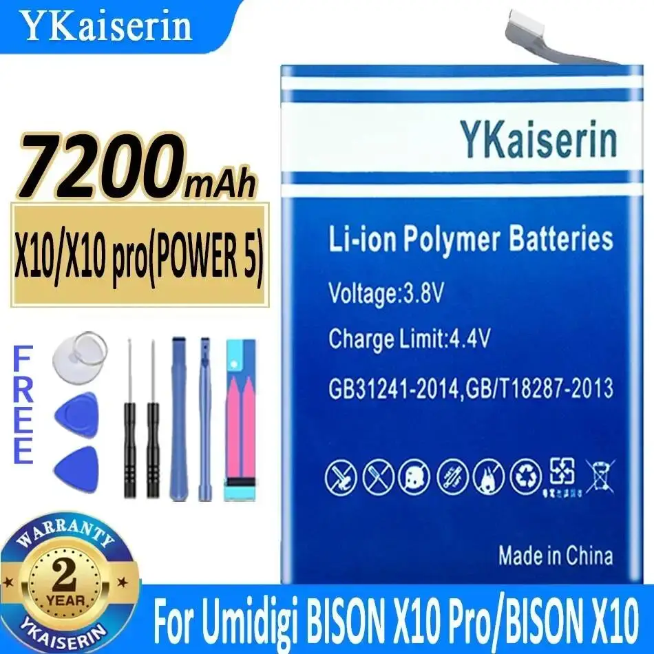 Long Lasting Mobile Phone Battery 7200mAh For Umidigi Umi Bison X10 Pro Power 5 Stable
Long Lasting Mobile Phone Battery 7200mAh For Umidigi Umi Bison X10 Pro Power 5 Stable