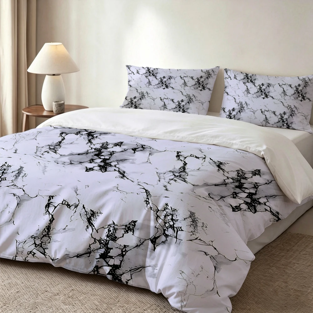 High-Definition Digital Printed Bedding Set, Marble Texture Large Pattern Duvet Cover Set, Includes 1 Duvet Cover + 2 Pillowcases, Suitable for Bedroom, Guest Room, Home Decoration, Polyester Fiber Duvet Cover + Pillowcase Three-Piece Set, Ultra-Soft Bedd
High-Definition Digital Printed Bedding Set, Marble Texture Large Pattern Duvet Cover Set, Includes 1 Duvet Cover + 2 Pillowcases, Suitable for Bedroom, Guest Room, Home Decoration, Polyester Fiber Duvet Cover + Pillowcase Three-Piece Set, Ultra-Soft Bedd