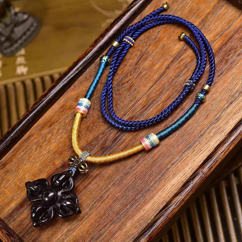 Handmade Braided Rope Necklace Sweater Natural Vajra Bead Pendant Clavicle Chain Jewelry
Handmade Braided Rope Necklace Sweater Natural Vajra Bead Pendant Clavicle Chain Jewelry