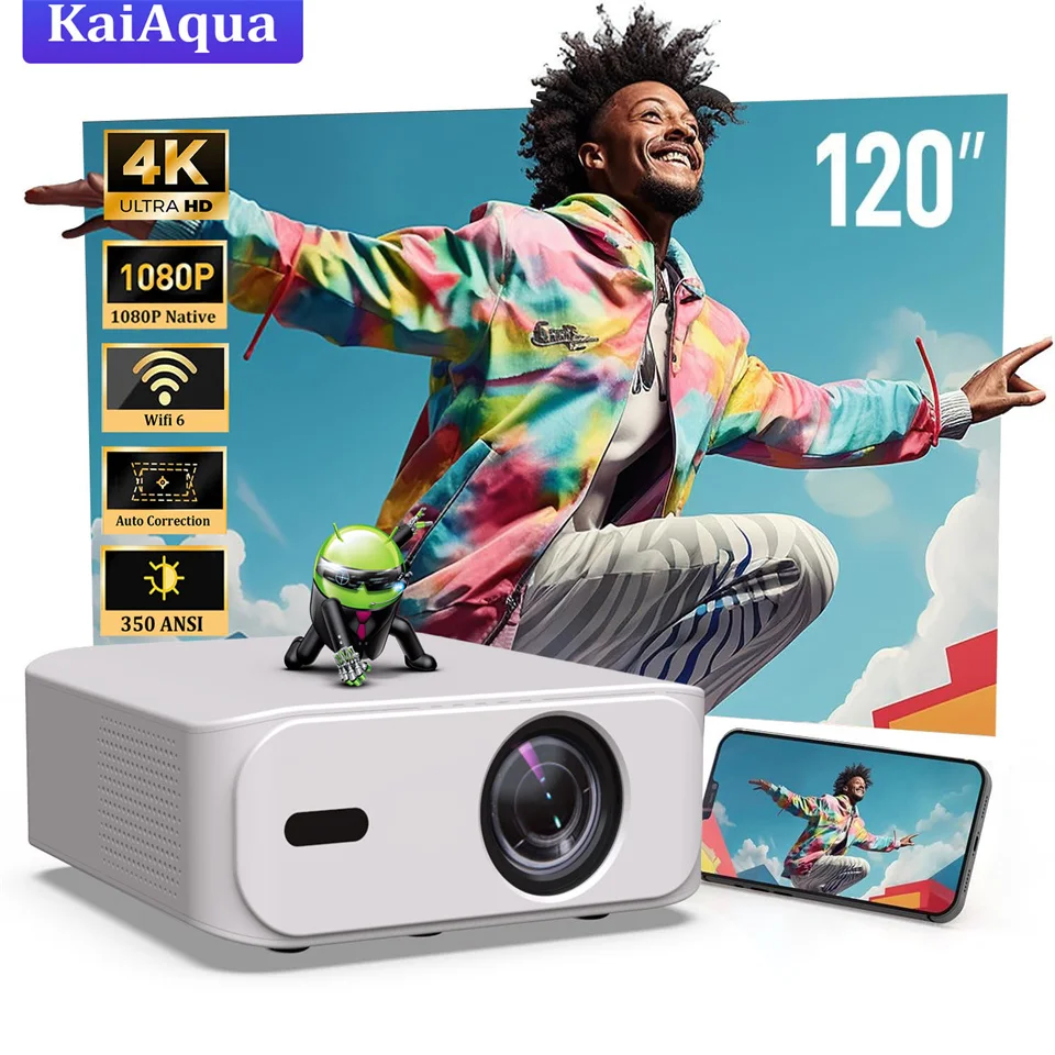 FY318 KaiAqua Projector 4K Full 1080P HD Cinema Android 11 WiFi6 2.4G/5G Mini Portable Home Theater Video Projector with Battery
FY318 KaiAqua Projector 4K Full 1080P HD Cinema Android 11 WiFi6 2.4G/5G Mini Portable Home Theater Video Projector with Battery