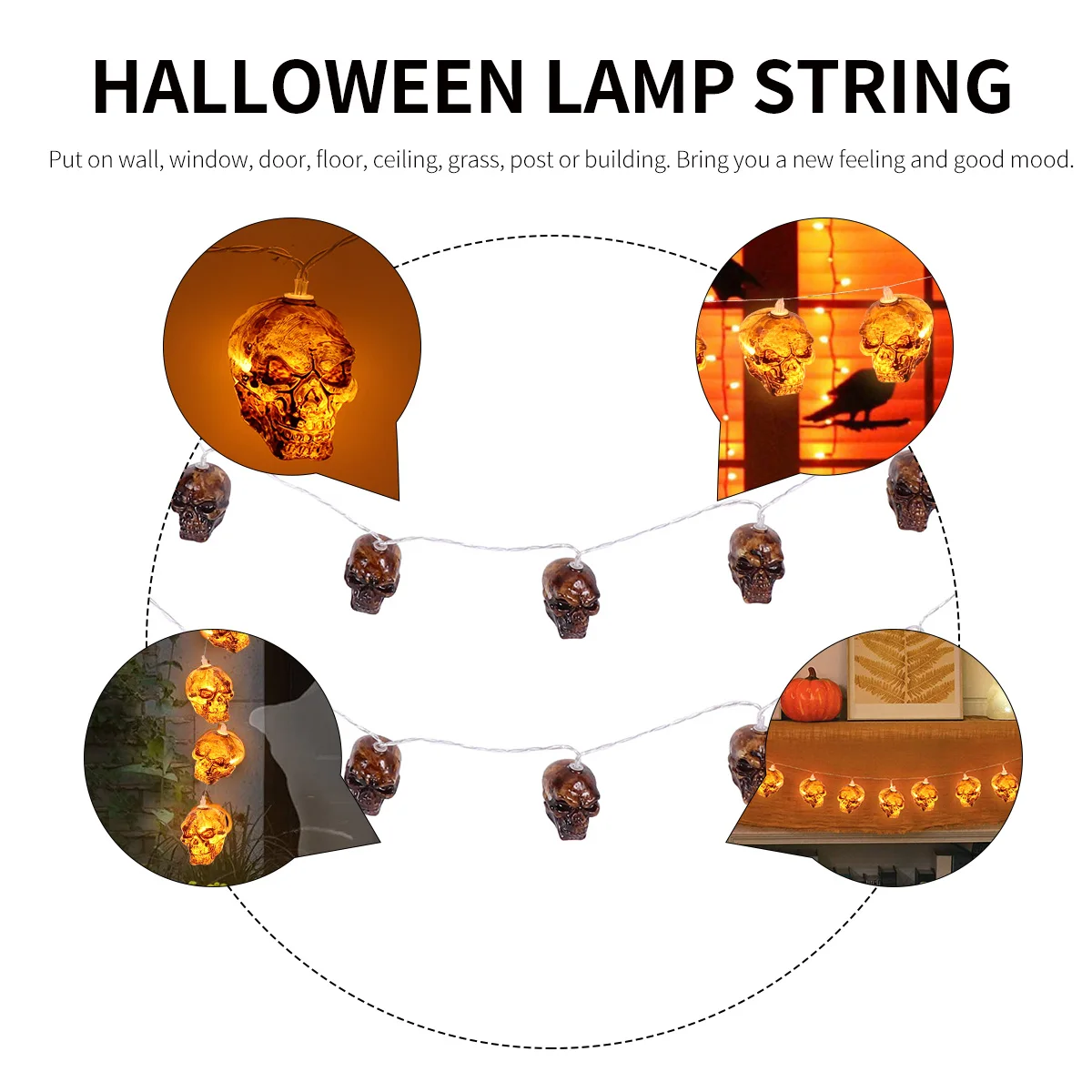 Halloween Lamp String Skull String Lamp Outdoor Light String Garden String Light Party Light String
Halloween Lamp String Skull String Lamp Outdoor Light String Garden String Light Party Light String