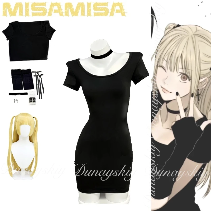 DEATH NOTE Anime MisaMisa Cosplay A Magazine model With The Subculture Gothic And Yellow Hair Cosplay Costume Anime Full Of Suit
DEATH NOTE Anime MisaMisa Cosplay A Magazine model With The Subculture Gothic And Yellow Hair Cosplay Costume Anime Full Of Suit