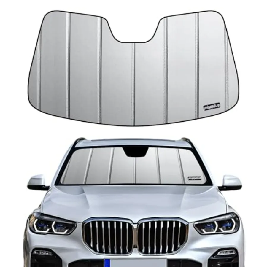 Windshield Sun Shade for BMW X5 F15 2014-2018, Premium Grey Leather Finish, UV Protection, Easy Installation, Custom Fit for xD
Windshield Sun Shade for BMW X5 F15 2014-2018, Premium Grey Leather Finish, UV Protection, Easy Installation, Custom Fit for xD