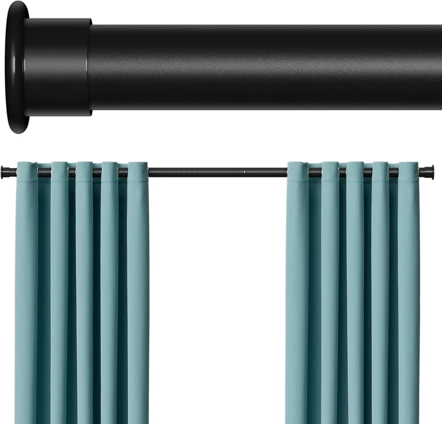 Tension Curtain Rod 43-124 Inches Extra Long Black Heavy Duty Tension Rods Adjustable Curtain Rod No Drilling Spring Loaded Tens
Tension Curtain Rod 43-124 Inches Extra Long Black Heavy Duty Tension Rods Adjustable Curtain Rod No Drilling Spring Loaded Tens