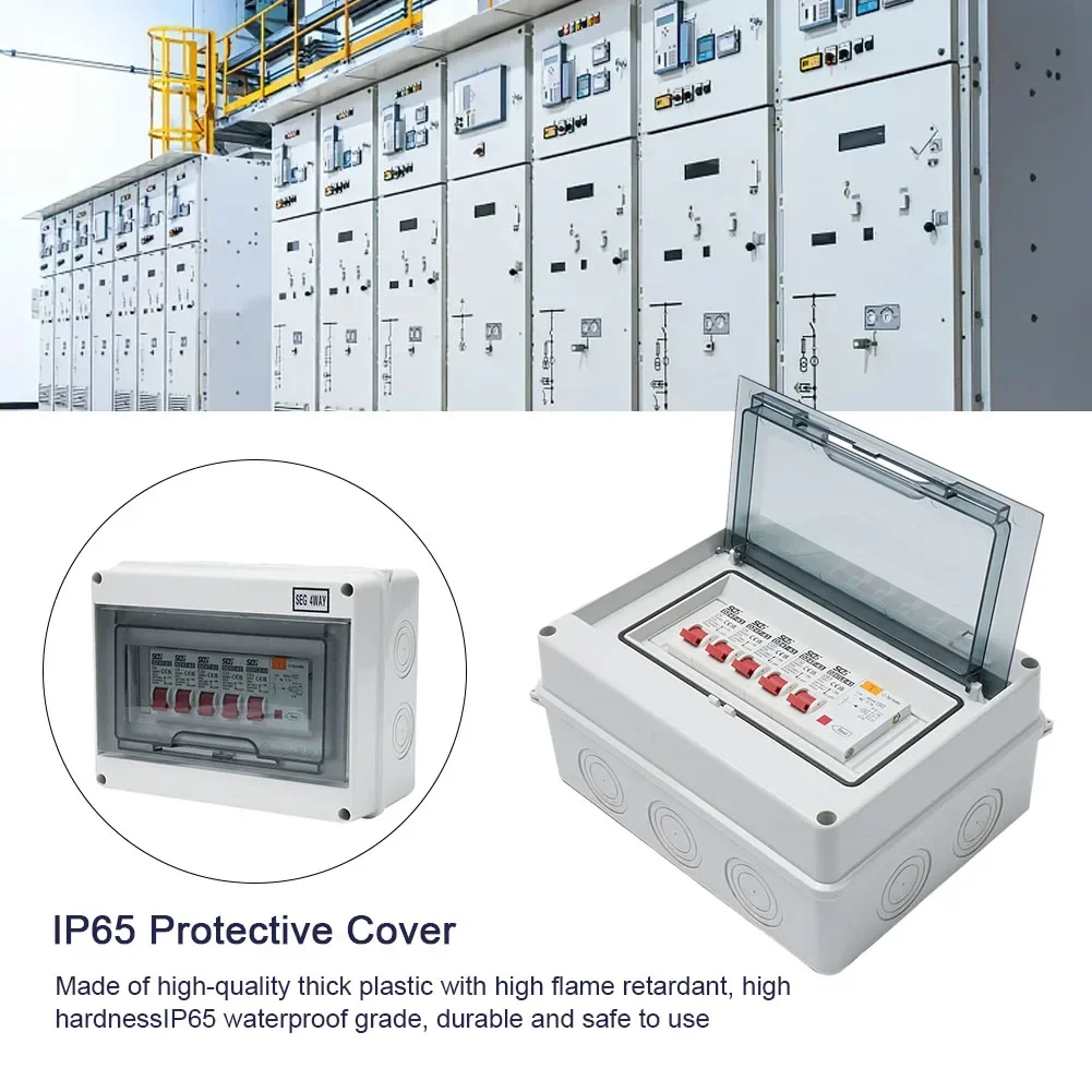 Easy to Install IP65 Protective Cover Garage Shed Camper Van Caravan Consumer Unit Fuse Box with RCD and 4 x MCB 
Easy to Install IP65 Protective Cover Garage Shed Camper Van Caravan Consumer Unit Fuse Box with RCD and 4 x MCB