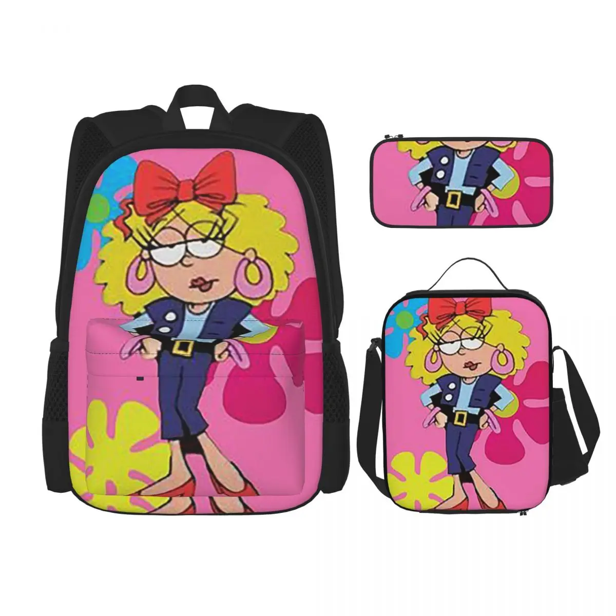 Рюкзаки с героями мультфильмов Lizzie Mcguire, сумка для книг для мальчиков и девочек, детские школьные сумки, детский рюкзак, сумка для обеда, сумка для ручек, набор из трех предметов
Рюкзаки с героями мультфильмов Lizzie Mcguire, сумка для книг для мальчиков и девочек, детские школьные сумки, детский рюкзак, сумка для обеда, сумка для ручек, набор из трех предметов