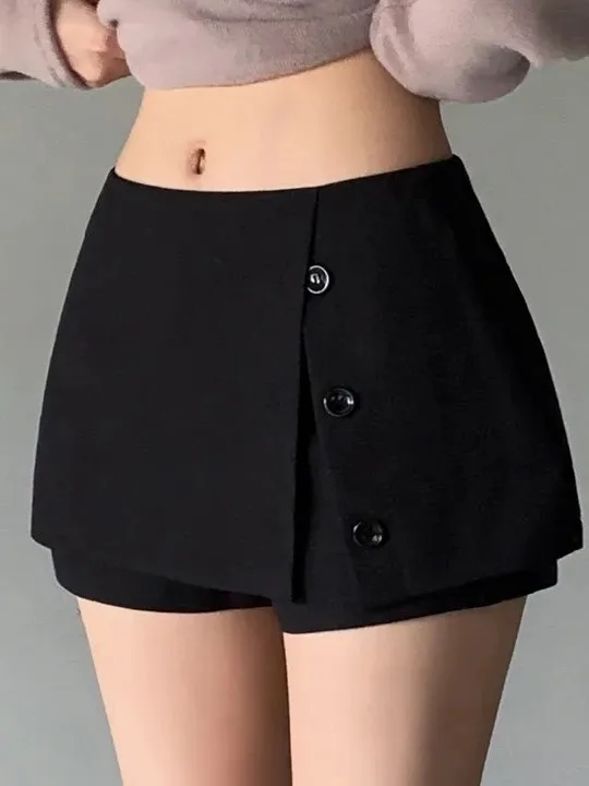 High Waist Suiting Material Skirt with Button Design Anti-Light Walking Women's Fashionable New Design Half-length Skirt
High Waist Suiting Material Skirt with Button Design Anti-Light Walking Women's Fashionable New Design Half-length Skirt