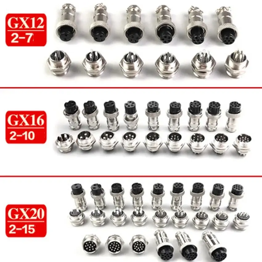 GX12 GX16 GX20 2/3/4/5/6/7/8/9/10 Pin Docking Aviation Plug Socket Waterproof Circular Connector 5/10/20Set
GX12 GX16 GX20 2/3/4/5/6/7/8/9/10 Pin Docking Aviation Plug Socket Waterproof Circular Connector 5/10/20Set