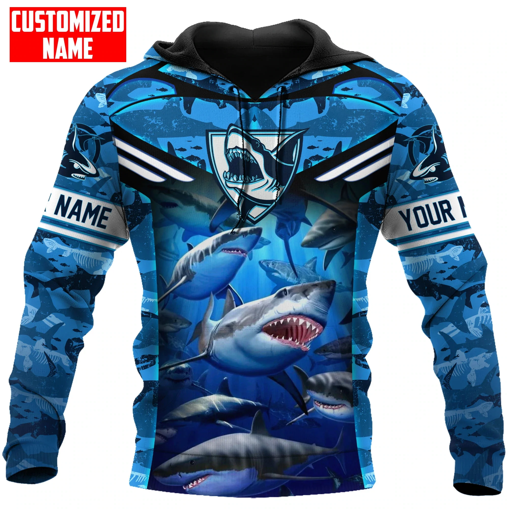 Personalized Name Shark Camo 3D All Over Printed Men Sweatshirt and Hoodie Unisex Casual Zip Pullover sudadera hombre ADW42
Personalized Name Shark Camo 3D All Over Printed Men Sweatshirt and Hoodie Unisex Casual Zip Pullover sudadera hombre ADW42