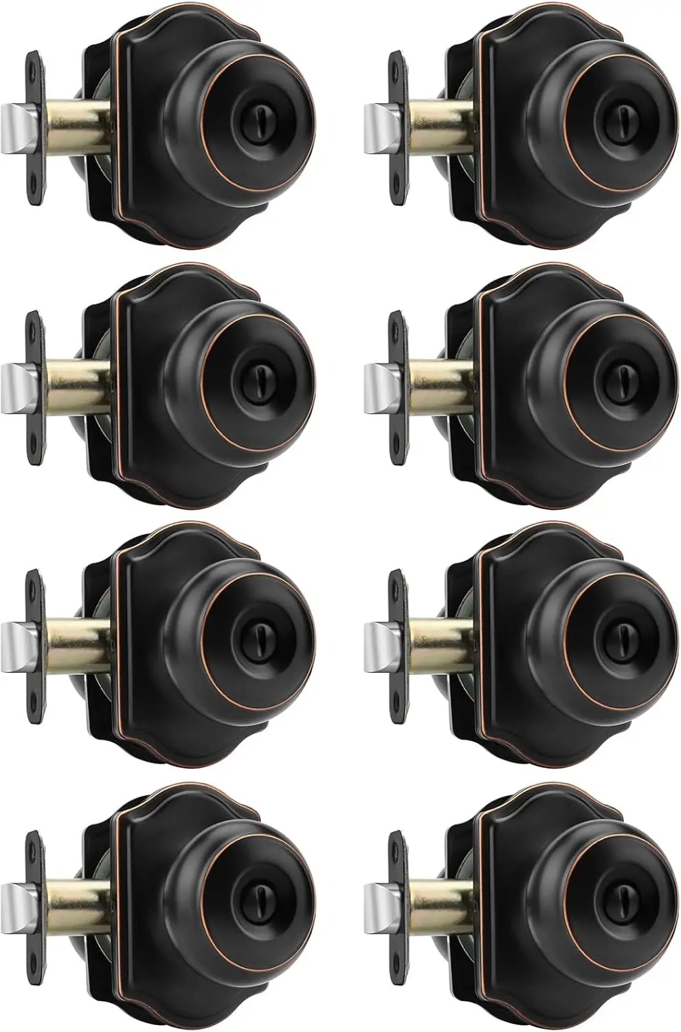 Oil Rubbed Bronze Door Knobs 8-Pack, Privacy Interior Bedroom Bathroom Knobs Adjustable Stainless Steel
Oil Rubbed Bronze Door Knobs 8-Pack, Privacy Interior Bedroom Bathroom Knobs Adjustable Stainless Steel
