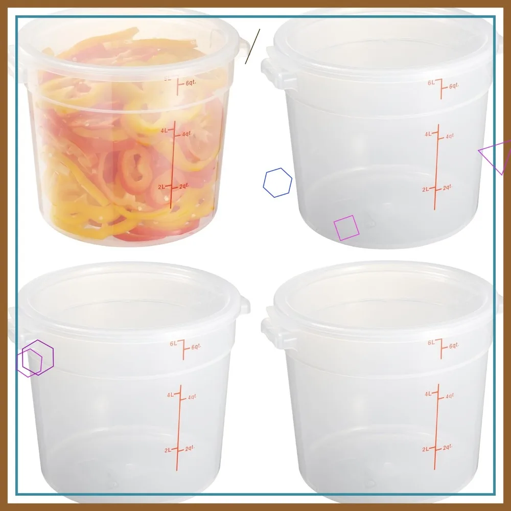 6 Quart Round Food Storage Container with Lid, Pack of 4 – NSF Listed, BPA-Free, Commercial-Grade, Freezer & Dishwasher Safe
6 Quart Round Food Storage Container with Lid, Pack of 4 – NSF Listed, BPA-Free, Commercial-Grade, Freezer & Dishwasher Safe