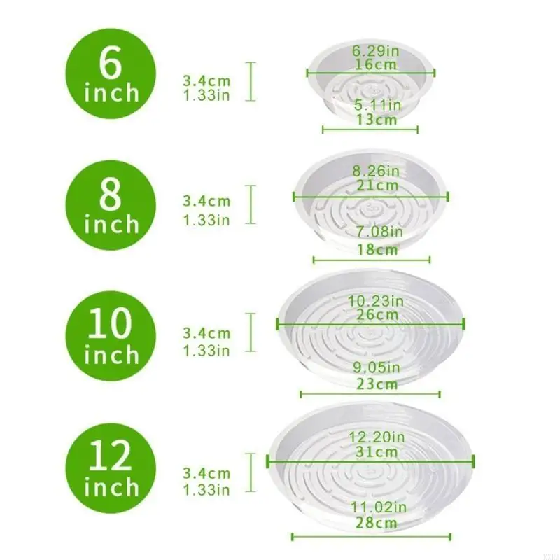 KXRA 24Pieces Clear Flower Pot Coasters Plastic Plant Trap For Home And Garden Use
KXRA 24Pieces Clear Flower Pot Coasters Plastic Plant Trap For Home And Garden Use