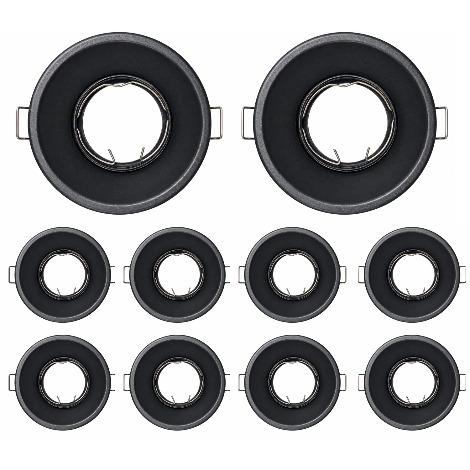 1/10PCS Recessed LED Downlight Black Spotlight Ceiling Lights Frame Round Fixture Holders Adjustable for MR16 GU10 Bulb Holder
1/10PCS Recessed LED Downlight Black Spotlight Ceiling Lights Frame Round Fixture Holders Adjustable for MR16 GU10 Bulb Holder