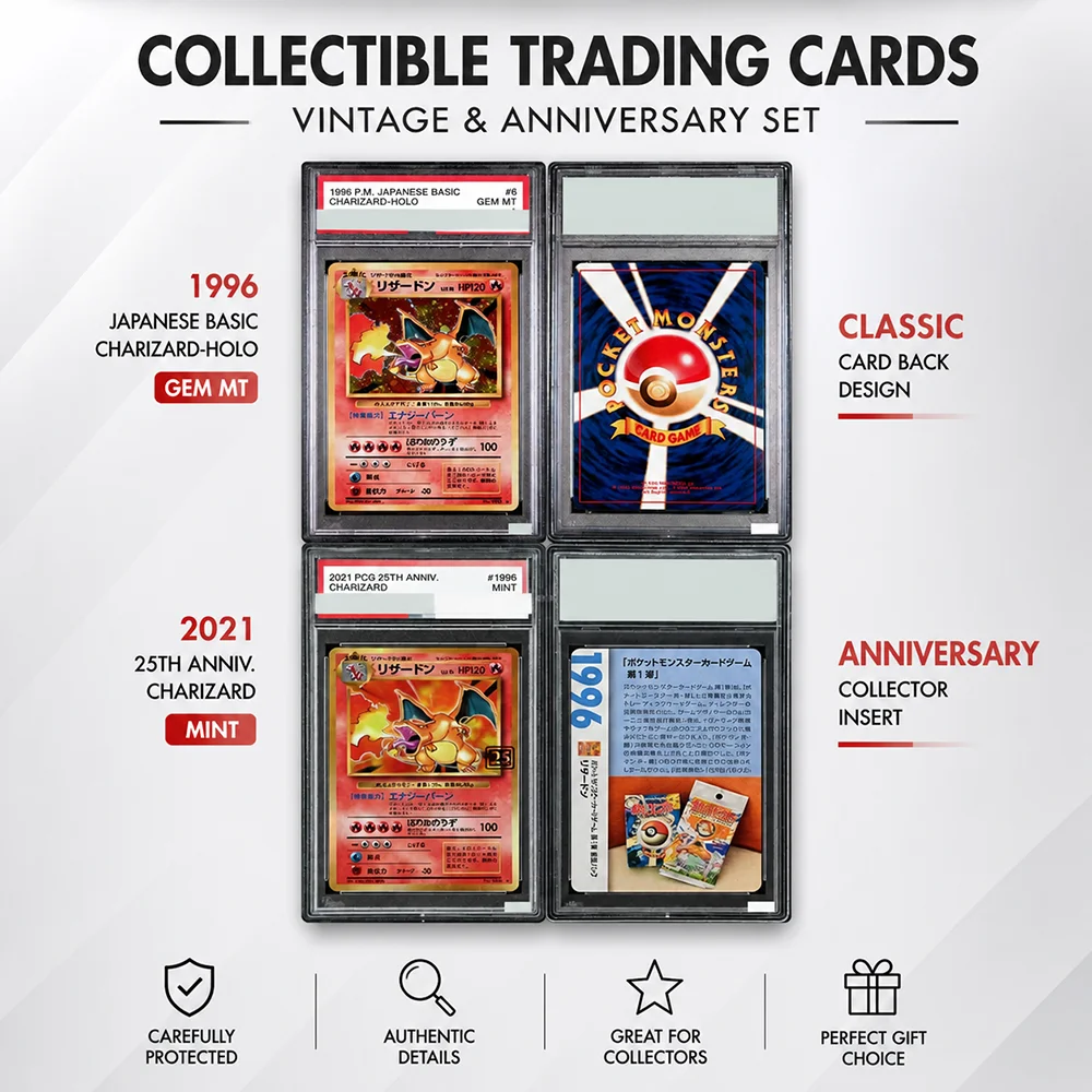 Anime DIY Proxy PTCG Graded Collection Card 1996 BASE SET JAPANESE #6 CHARIZARD-HOLO GEM MT 10 Holographic Labels Child Gifts
Anime DIY Proxy PTCG Graded Collection Card 1996 BASE SET JAPANESE #6 CHARIZARD-HOLO GEM MT 10 Holographic Labels Child Gifts