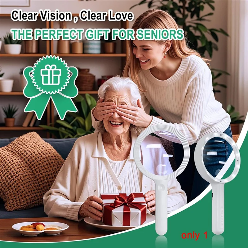 Magnifying Glass Light - 12 LED Handheld Reading For Seniors - 30X 60X Magnification, 3 Lighting Modes, USB Rechargeable
Magnifying Glass Light - 12 LED Handheld Reading For Seniors - 30X 60X Magnification, 3 Lighting Modes, USB Rechargeable