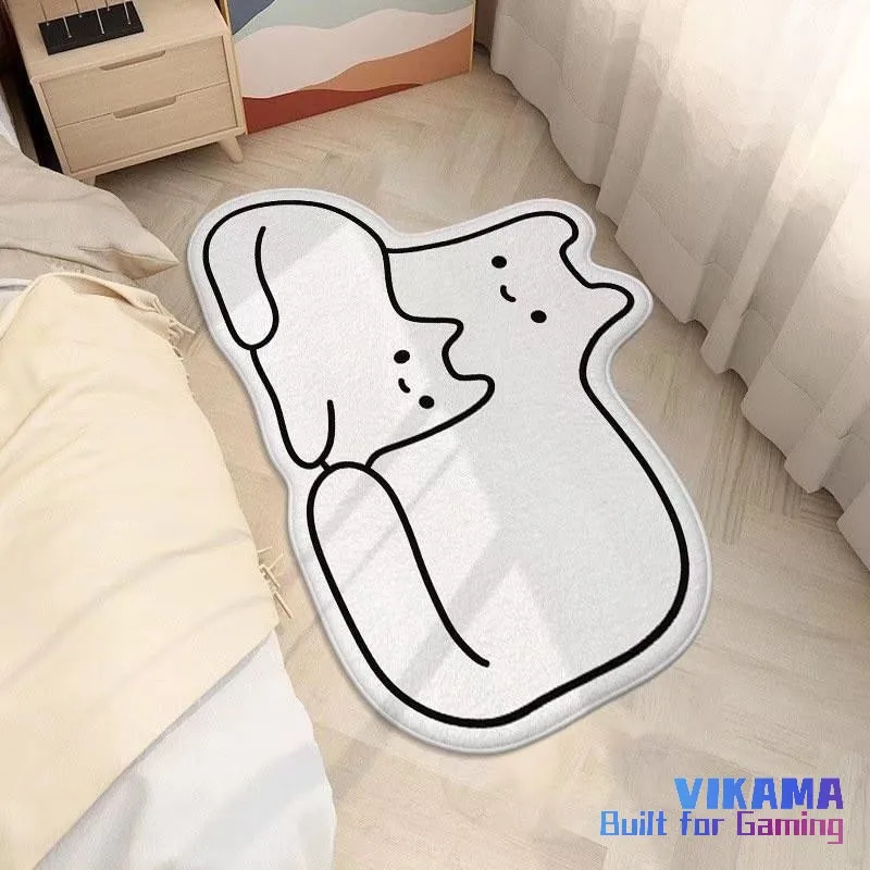 VIKAMA Shaped Cartoon Cat Imitation Cashmere Carpet Bedroom Bedside Floor Mat Non-slip Wear Floor Rut Home Decoration
VIKAMA Shaped Cartoon Cat Imitation Cashmere Carpet Bedroom Bedside Floor Mat Non-slip Wear Floor Rut Home Decoration