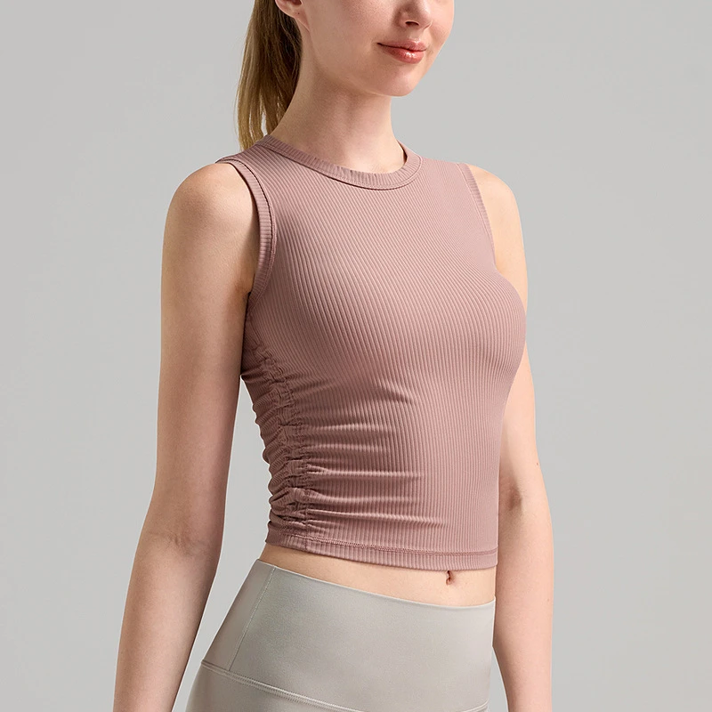 2024 Summer Women's Sports Vest Tank Vest Sleeveless Yoga Vest ruched Slim-fit Quick-dry Sports Tops Running Shirt Fitness Top
2024 Summer Women's Sports Vest Tank Vest Sleeveless Yoga Vest ruched Slim-fit Quick-dry Sports Tops Running Shirt Fitness Top