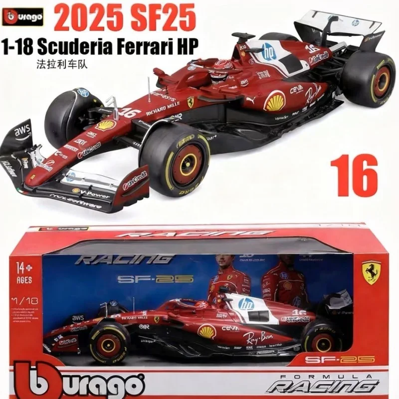 Новый горячий Sf25 Bburago 1:18 Ferrari 2025 F1 Sf-25 Hamilton # 44 Леклерк # 16, миниатюрная литая модель автомобиля из сплава, индивидуальные подарки
Новый горячий Sf25 Bburago 1:18 Ferrari 2025 F1 Sf-25 Hamilton # 44 Леклерк # 16, миниатюрная литая модель автомобиля из сплава, индивидуальные подарки