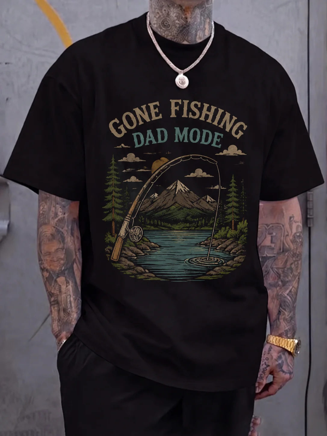 Men Graphic Tee Short Sleeve Classic Fit Vintage Retro Fishing Print Dad Tee Outdoor Lake Fishing Scene Streetwear Casual Soft
Men Graphic Tee Short Sleeve Classic Fit Vintage Retro Fishing Print Dad Tee Outdoor Lake Fishing Scene Streetwear Casual Soft