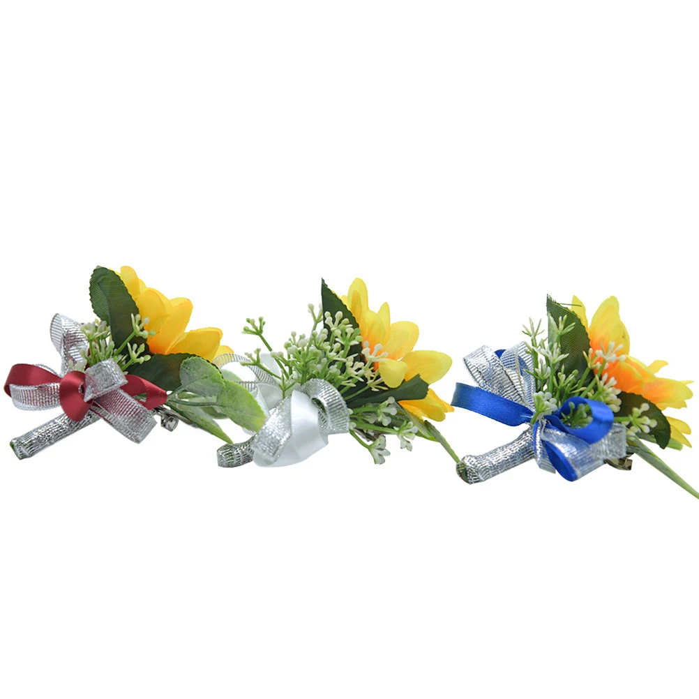 Sunflower Corsage Pins for Bride Groom Wedding Brooch Artificial Flower Bridal Clothes Breastpins Elegant Accessories
Sunflower Corsage Pins for Bride Groom Wedding Brooch Artificial Flower Bridal Clothes Breastpins Elegant Accessories