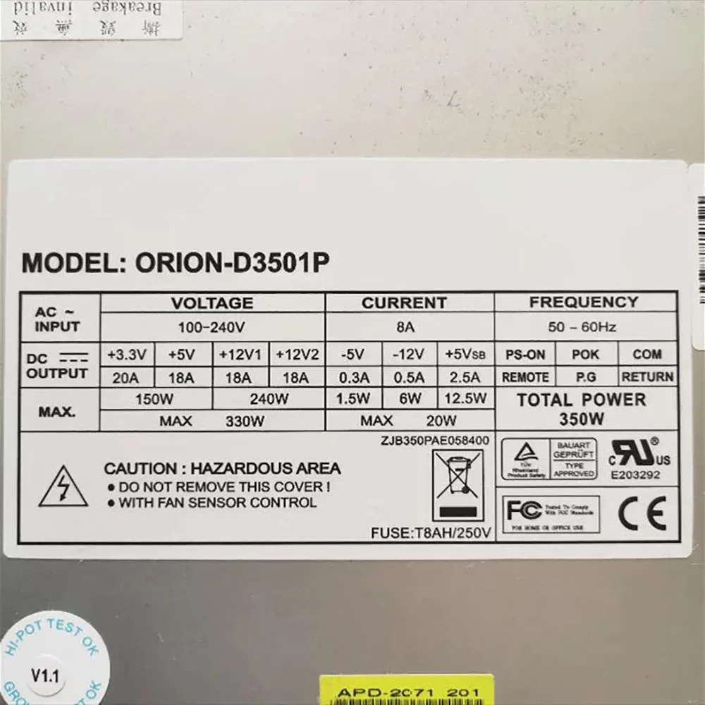 industrial control equipment power supply 350W ORION-D3501P
industrial control equipment power supply 350W ORION-D3501P