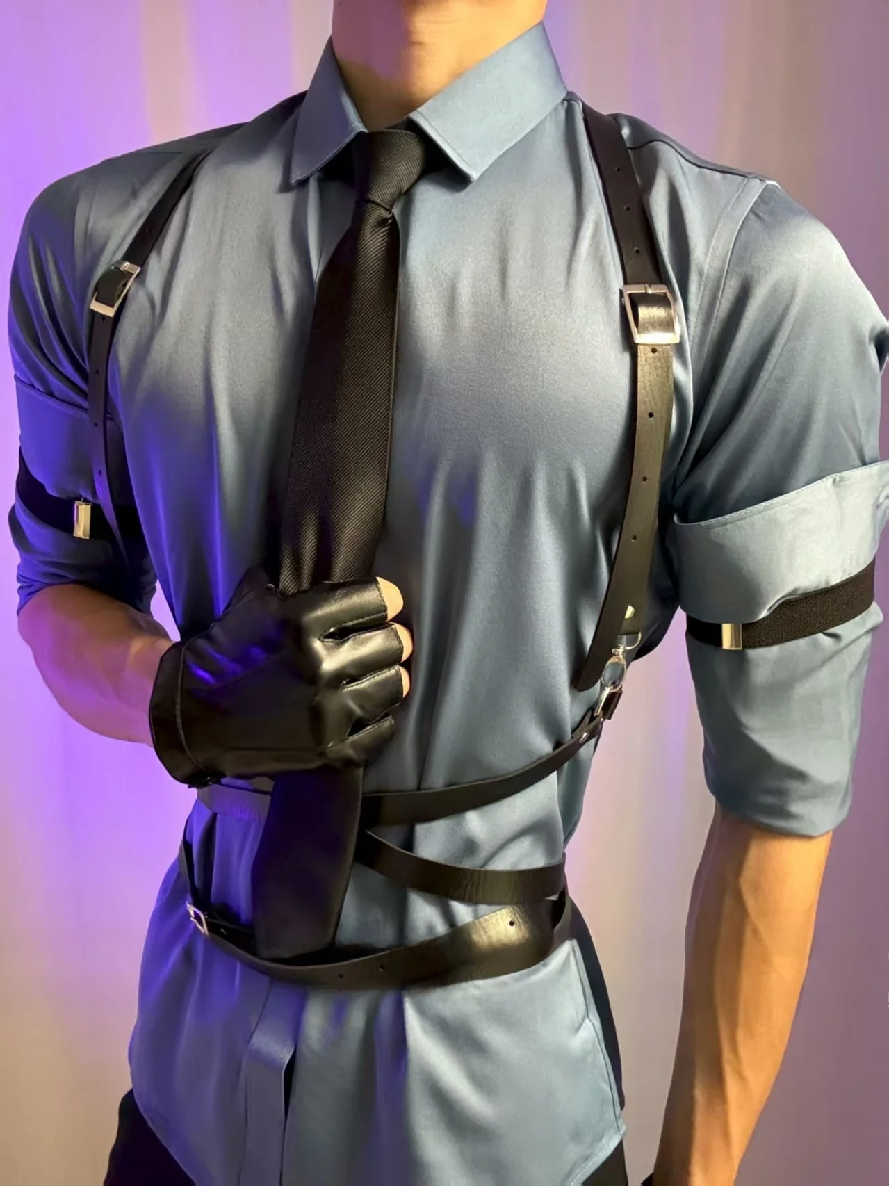 Naples Fog Blue Satin Shirt Men's Long Sleeve Fitness Blogger Shoulder Strap Shirt Loose Fit Polyester Casual Neck
Naples Fog Blue Satin Shirt Men's Long Sleeve Fitness Blogger Shoulder Strap Shirt Loose Fit Polyester Casual Neck