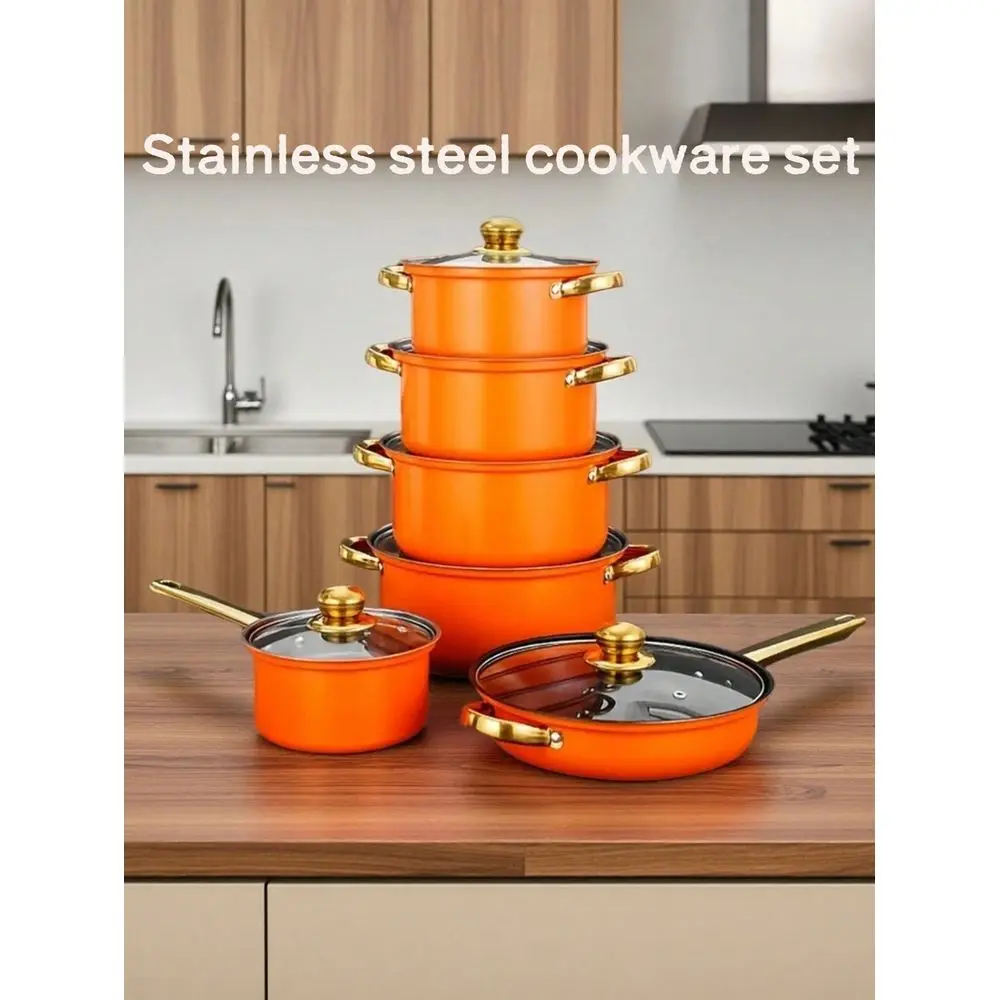 Stainless Steel Cookware Set, NonStick Cookware Set, HeatResistant, Frying Pan, Saucepan, Stew Pot, Versatile, Stylish, Durable
Stainless Steel Cookware Set, NonStick Cookware Set, HeatResistant, Frying Pan, Saucepan, Stew Pot, Versatile, Stylish, Durable