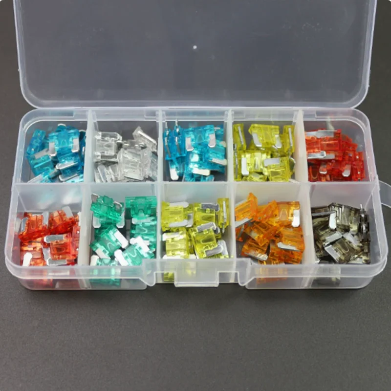 100 PCS/Box Micro Mini Auto Fuse 2A 5A 10A 15A 20A 25A 30A 35A Mini Car Fuses Automotive Blade Type Micro Fuse Assortment In Box
100 PCS/Box Micro Mini Auto Fuse 2A 5A 10A 15A 20A 25A 30A 35A Mini Car Fuses Automotive Blade Type Micro Fuse Assortment In Box