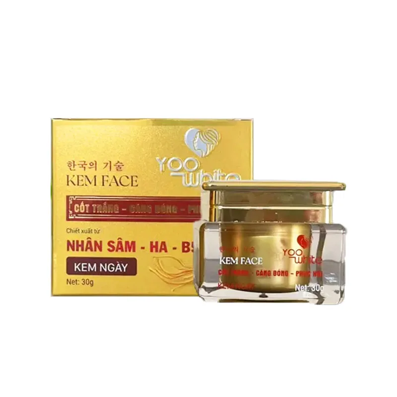Kem Face Cốt Trắng Nhân Sâm Yoo White Ban Ngày Dưỡng trắng da, mờ thâm nám, tàn nhang, đồi mồi, ngừa mụn, phục hồi da white skin
Kem Face Cốt Trắng Nhân Sâm Yoo White Ban Ngày Dưỡng trắng da, mờ thâm nám, tàn nhang, đồi mồi, ngừa mụn, phục hồi da white skin